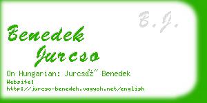 benedek jurcso business card